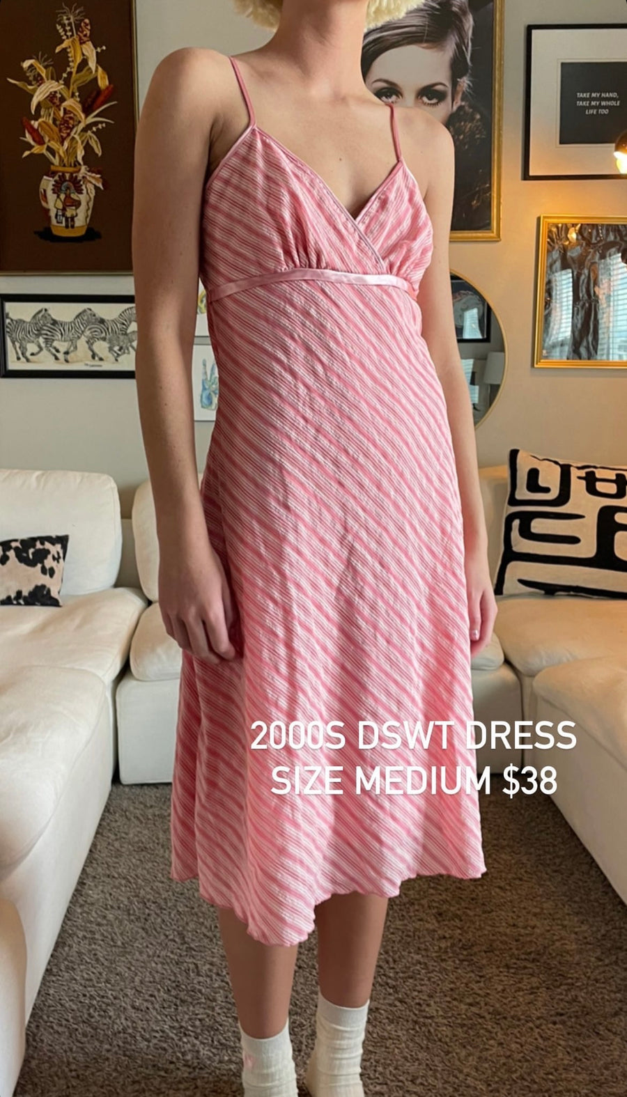 2000s Striped Dress - M