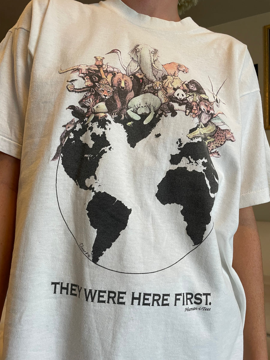 Vintage They Were Here First Tee - XL