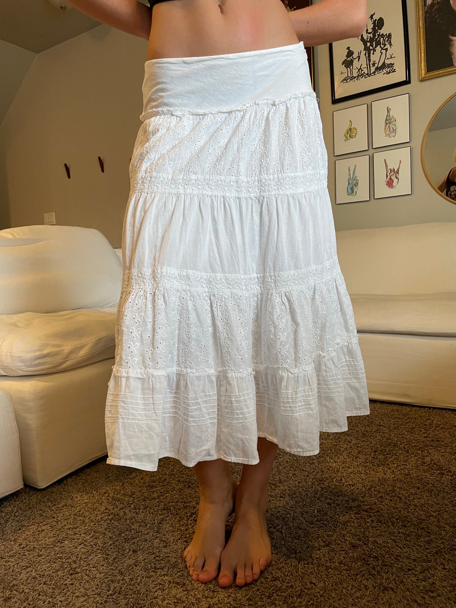White Coastal Cowgirl Skirt - S/M
